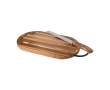 Acacia wood chopping board, elegant, bread knife included colour wood