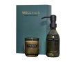WELLmark 250ml glass dispenser and scented candle set colour black