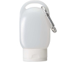 Portable hand gel with carabiner and citrus fragrance 30ml colour white