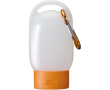 Portable hand gel with carabiner and citrus fragrance 30ml colour orange