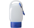 Portable hand gel with carabiner and citrus fragrance 30ml colour blue