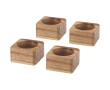 Durable acacia napkin rings with a natural grain finish colour wood
