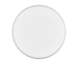 Round frisbee, recycled plastic, speckled finish colour white