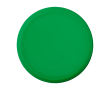 Round frisbee, recycled plastic, speckled finish colour green