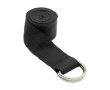 Eco-friendly recycled polyester yoga strap with case colour black