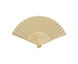 Bamboo and paper fan with perforated decorations colour natural
