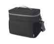 Waterproof insulated recycled bag with mesh pockets colour black