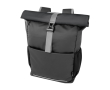 Roll-up waterproof recycled polyester backpack for laptops, 15'' colour black
