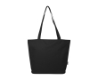 Multi-purpose recycled polyester bag with main zipper colour black