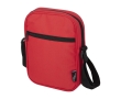 Water-repellent recycled polyester messenger bag with pockets colour red