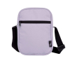 Water-repellent recycled polyester messenger bag with pockets colour lilac