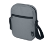 Water-repellent recycled polyester messenger bag with pockets colour grey