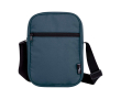 Water-repellent recycled polyester messenger bag with pockets colour cyan blue