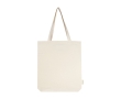 Organic cotton bag with wide base and long handles, 180 g/m², 11 L colour natural