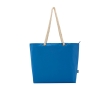 Recycled polyester beach bag with cord handles, 23L colour royal blue