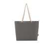 Recycled polyester beach bag with cord handles, 23L colour grey