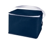 Recycled non-woven thermal bag for 6 cans, 4L capacity colour navy-blue