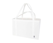 Extra-large recycled polyester tote bag with handles, 65L colour white
