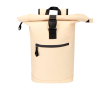 Roll-top waterproof laptop backpack, synthetic leather, 15\" colour ivory
