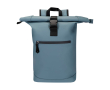Roll-top waterproof laptop backpack, synthetic leather, 15\" colour cyan blue