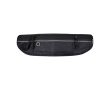 Running waist bag, multiple pockets, reflective elements colour black