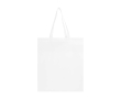 Recycled durable non woven shopping bag, gusseted colour white
