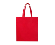 Recycled durable non woven shopping bag, gusseted colour red