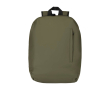 Anti-theft synthetic leather backpack with rear access 18L 15\" laptop colour dark green