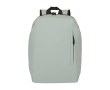 Anti-theft synthetic leather backpack with rear access 18L 15\" laptop colour grey