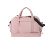 Recycled polyester travel canvas holdall with zip 30L colour light pink