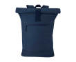 Water-repellent roll-top backpack with 14\" laptop sleeve 16L colour navy-blue