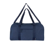 Waterproof recycled canvas travel bag with front pocket 40L colour navy-blue