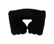 Inflatable, compact travel pillow with matching pouch colour black