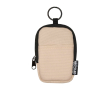 Water-repellent recycled polyester coin purse with clip colour ivory