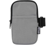 Water-repellent bottle bag with zip and Velcro fastening colour grey