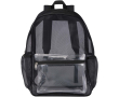 Transparent recycled mesh backpack with front pocket 18L colour black