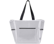 Transparent recycled mesh tote bag with zip 23L colour white