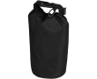 Compact recycled waterproof bag with roll-top closure 1L colour black