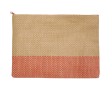Slim certified paper toiletry bag with soft lining 3L colour mahogany