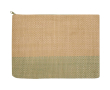 Slim certified paper toiletry bag with soft lining 3L colour marbled green