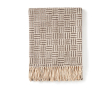 Geometric, patterned promotional blanket made of acrylic colour black