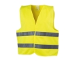 Polyester vest for high visibility security colour yellow