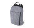Recycled felt insulated backpack with front pocket colour grey