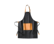 Branded apron with vegan leather pocket, 500 g/m² colour black