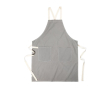 Recycled cotton apron with two front pockets colour grey