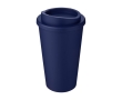 Quality double-insulated plastic travel mug, 350 ml colour dark blue