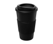 Insulated plastic travel mug, 350 ml colour black