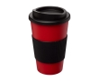 Insulated plastic travel mug, 350 ml colour red