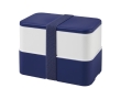 RPET lunchbox with one or two bases, 1400 ml colour blue
