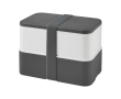 RPET lunchbox with one or two bases, 1400 ml colour grey
